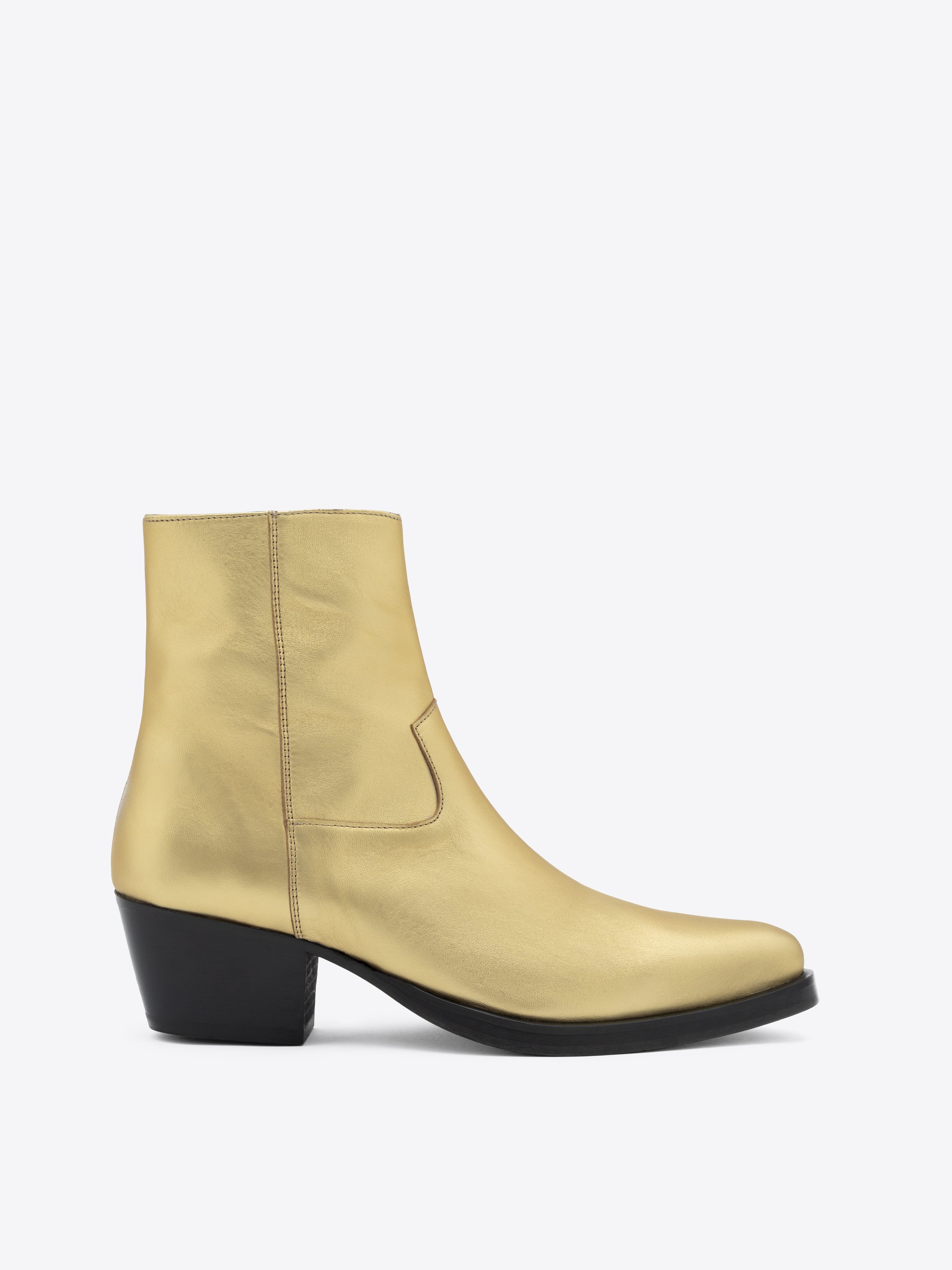 23AW 新品 ERNEST W.BAKER GOLDSTUDDED QUIL ernest w. baker WESTERN BOOTS - GOLD Black Friday New Arrivals